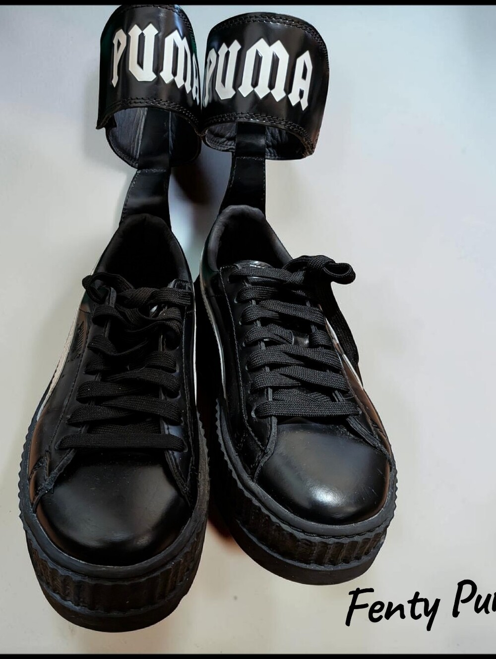 Authentic FENTY PUMA Rihanna Ankle Strap Creeper Platform Shoes Size 7.5